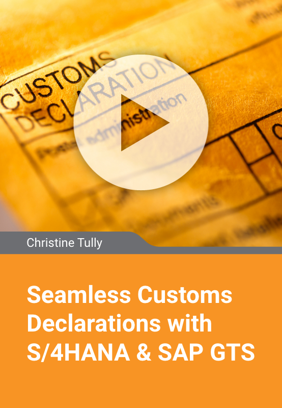 Seamless Customs Declarations with S/4HANA & SAP GTS