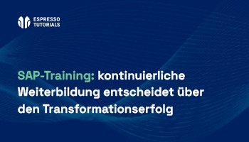 SAP-Training: kontinuierliche Weiterbildung entscheidet über den Transformationserfolg